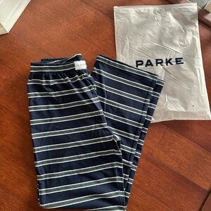 PARKE Holiday 2025 Women's Navy Striped Boxer  Pants XS